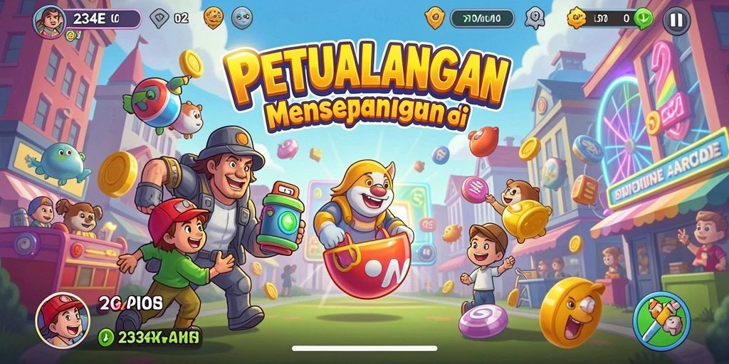 Tangkapan layar menampilkan keseruan gameplay Arcade di 234E.