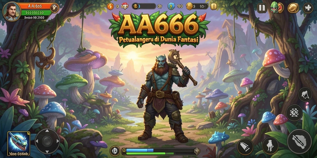 Tangkapan layar menampilkan gameplay menakjubkan dari AA666 dalam dunia petualangan.