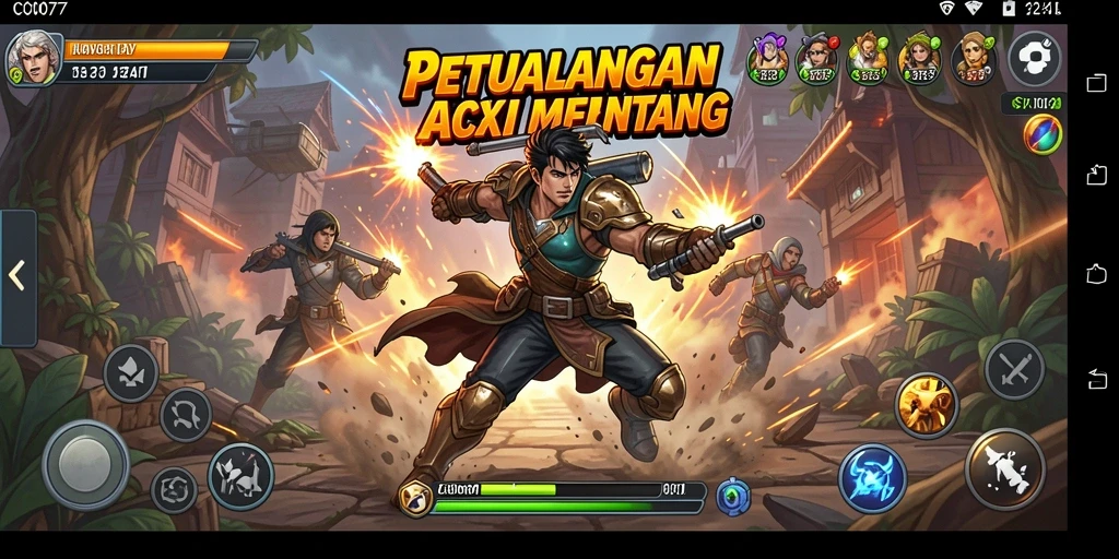 Tampilan gameplay C0077 yang seru dan dinamis.