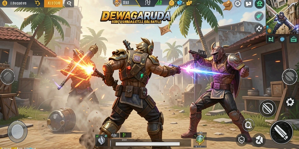 Tampilan mendebarkan dari pertarungan intens di DEWAGARUDA.