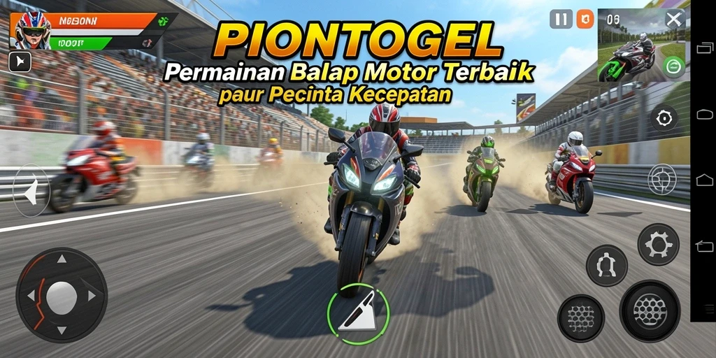 Gameplay seru PIONTOGEL dengan balapan motor yang mendebarkan