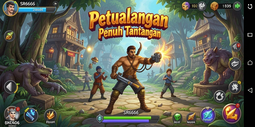 Tangkapan layar menampilkan aksi seru gameplay Arcade SR6666.