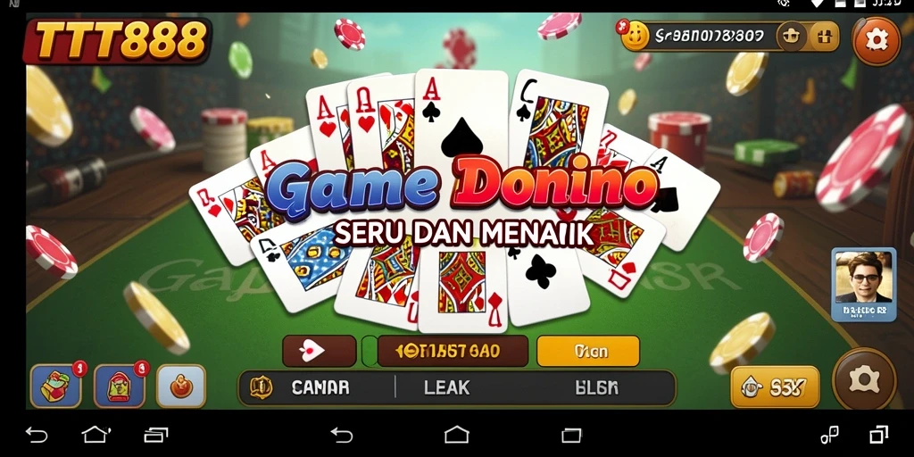 Tampilan seru dari gameplay TTT888 yang penuh aksi Domino.